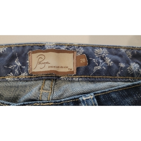 Women's Paige Skyline Raw Hem Jeans size 28 - Picture 6 of 6